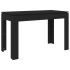 Mesa de comedor de madera contrachapada negro 120x60x76