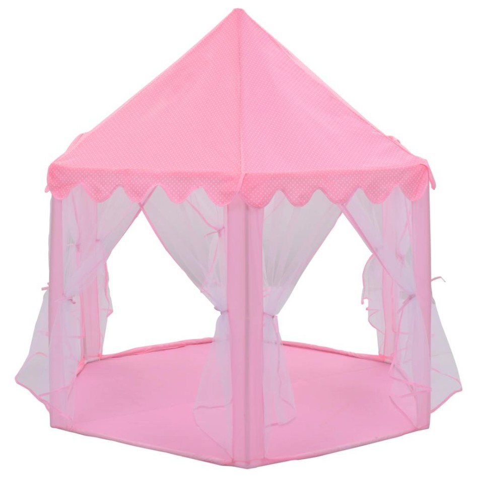 Carpa de juegos de princesa con 250 bolas rosa 133x140