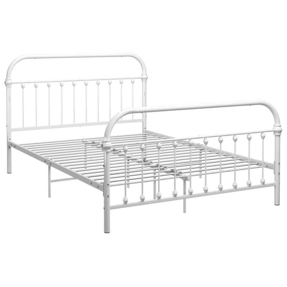 Estructura de cama de metal blanco 140x200