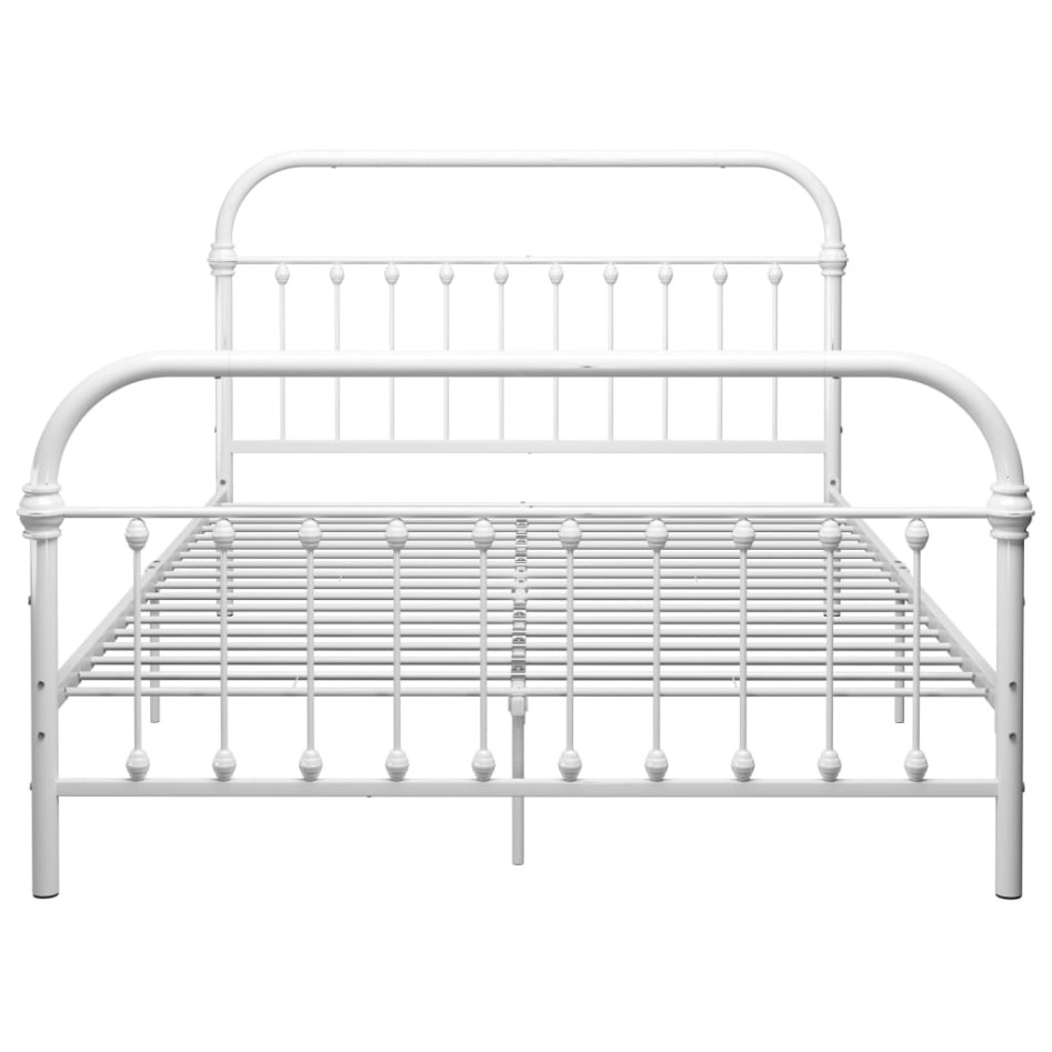 Estructura de cama de metal blanco 140x200