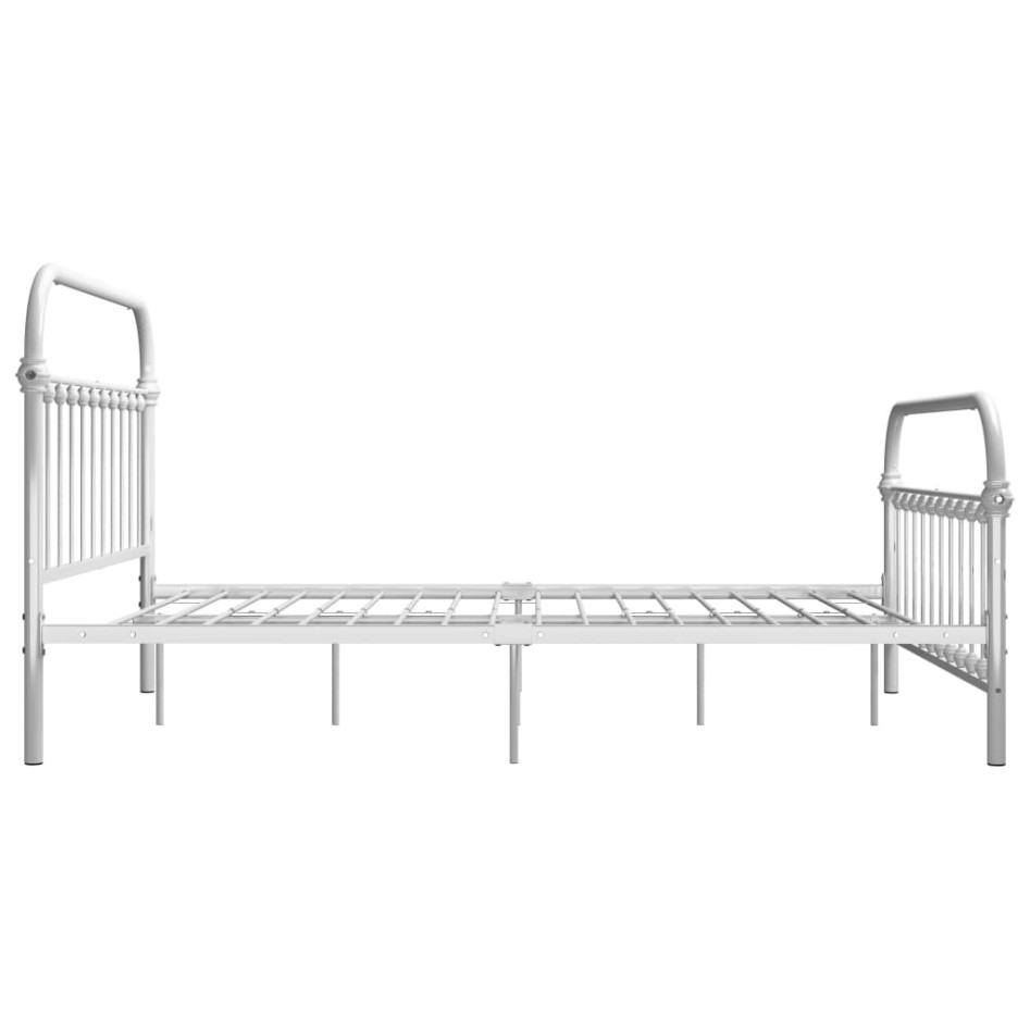 Estructura de cama de metal blanco 140x200