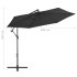 Sombrilla voladiza con poste de aluminio negra 300