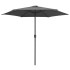 Sombrilla de jardín palo de aluminio gris antracita 270x246