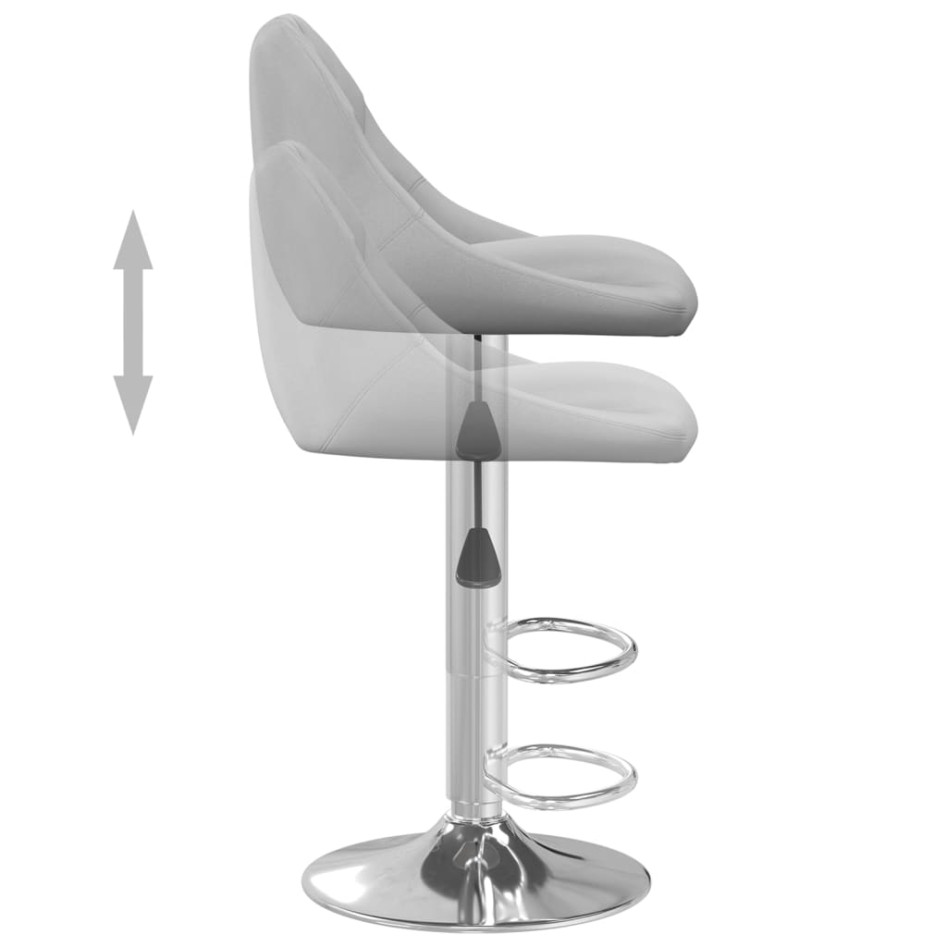 Taburete de cocina de terciopelo gris