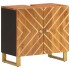 Mueble para lavabo de baño madera maciza mango marrón y