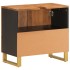 Mueble para lavabo de baño madera maciza mango marrón y