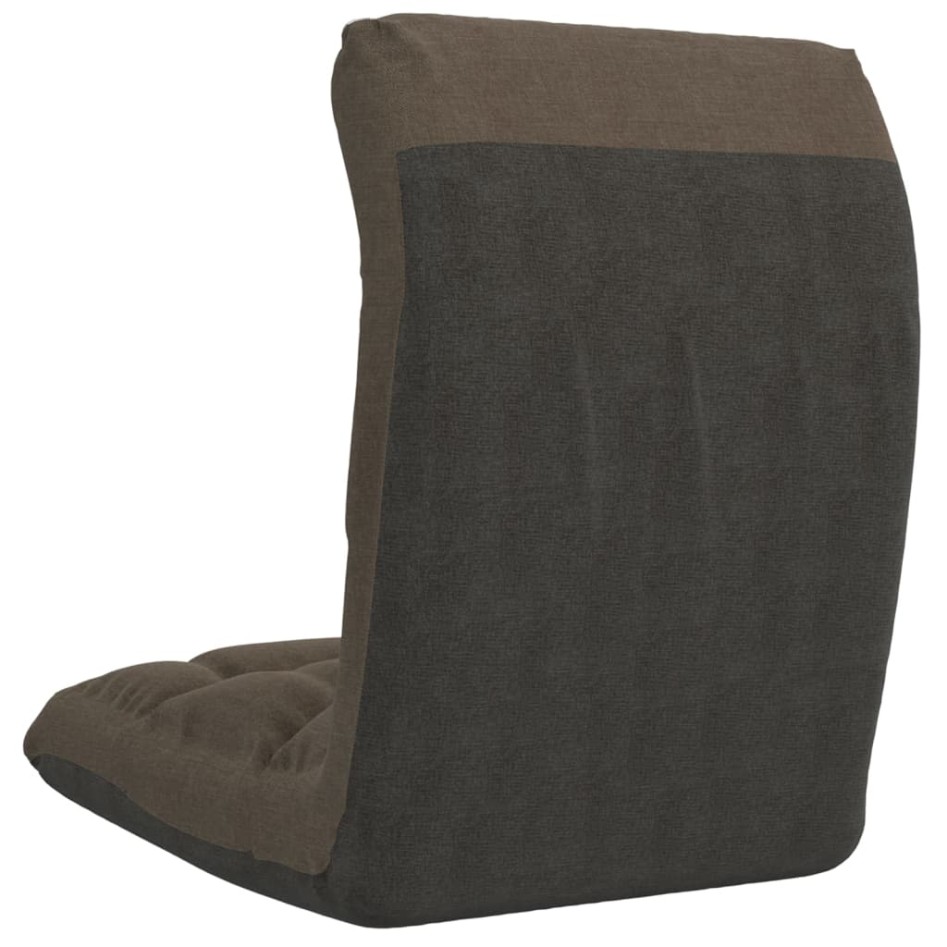 Tumbona de suelo plegable de tela gris