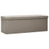 Banco de almacenamiento plegable lino sintético gris