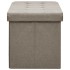 Banco de almacenamiento plegable lino sintético gris