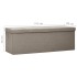 Banco de almacenamiento plegable lino sintético gris