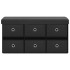 Banco de almacenaje plegable lino sintético negro 76x38x38