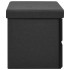 Banco de almacenaje plegable lino sintético negro 76x38x38