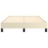 Estructura de cama sin colchón cuero sintético crema 120x200