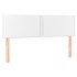 Cabeceros 2 unidades cuero sintético blanco 72x5x78/88