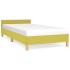 Estructura de cama con cabecero sin colchón tela verde
