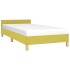 Estructura de cama con cabecero sin colchón tela verde