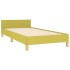 Estructura de cama con cabecero sin colchón tela verde