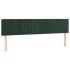 Cabeceros 2 unidades de terciopelo verde oscuro 90x5x78/88