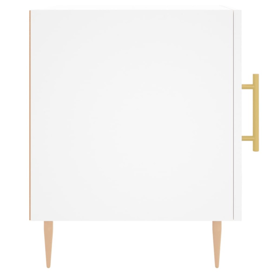 Mesitas de noche 2 uds madera de ingeniería blanco 40x40x50