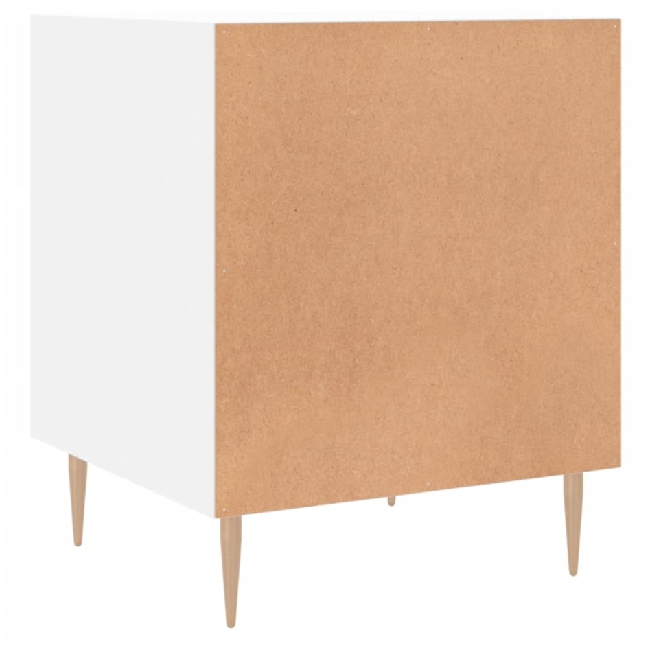 Mesitas de noche 2 uds madera de ingeniería blanco 40x40x50