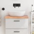 Encimera baño madera maciza tratada marrón claro 60x30x(2-6)