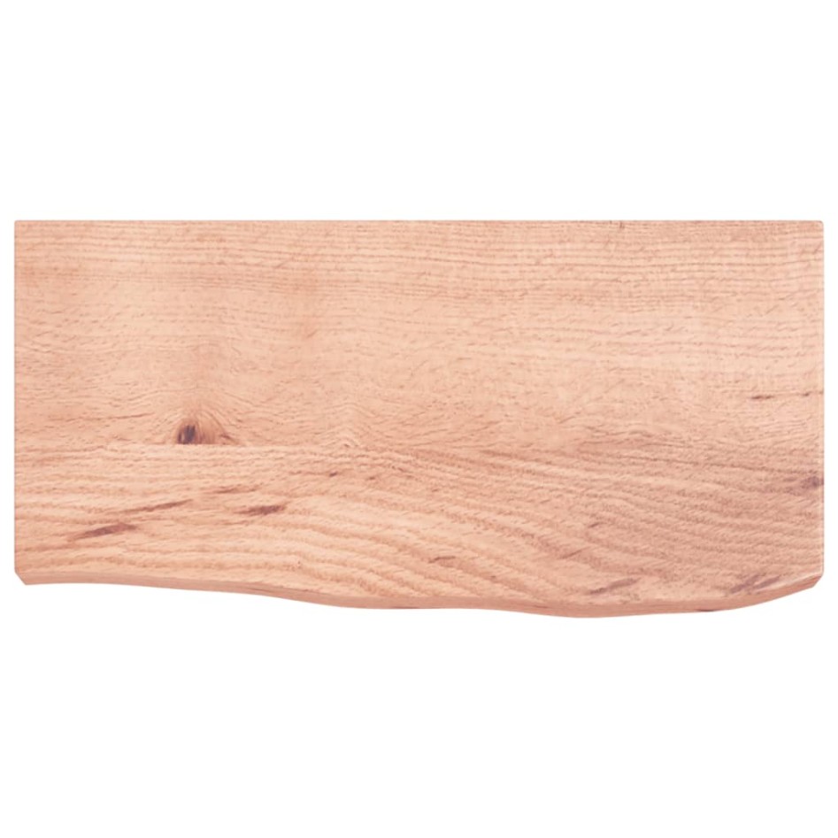 Encimera baño madera maciza tratada marrón claro 60x30x(2-6)