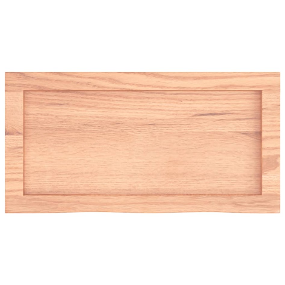 Encimera baño madera maciza tratada marrón claro 60x30x(2-6)