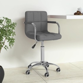 Silla de oficina giratoria de tela gris
