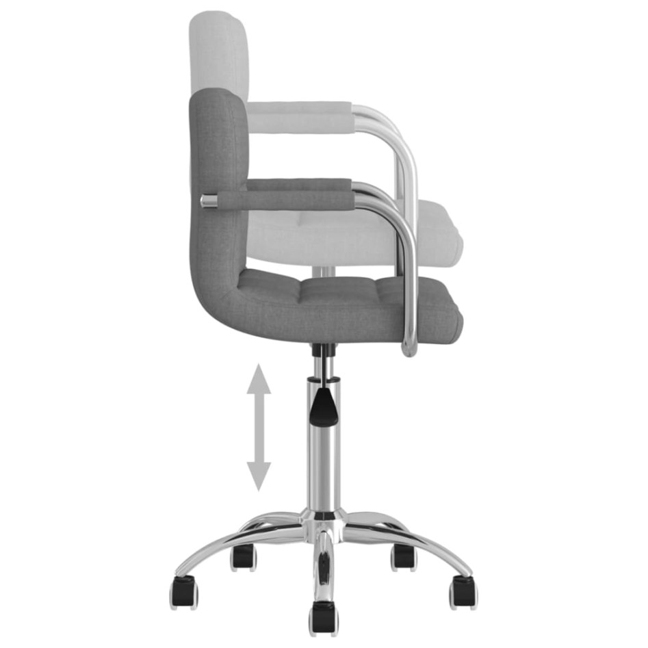 Silla de oficina giratoria de tela gris
