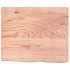 Encimera baño madera maciza tratada marrón claro 60x50x(2-4)