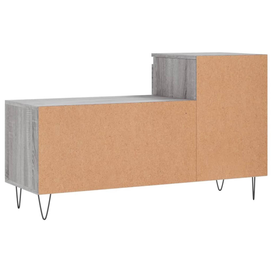 Mueble zapatero madera contrachapada gris Sonoma 102x36x60