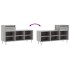 Mueble zapatero madera contrachapada gris Sonoma 102x36x60