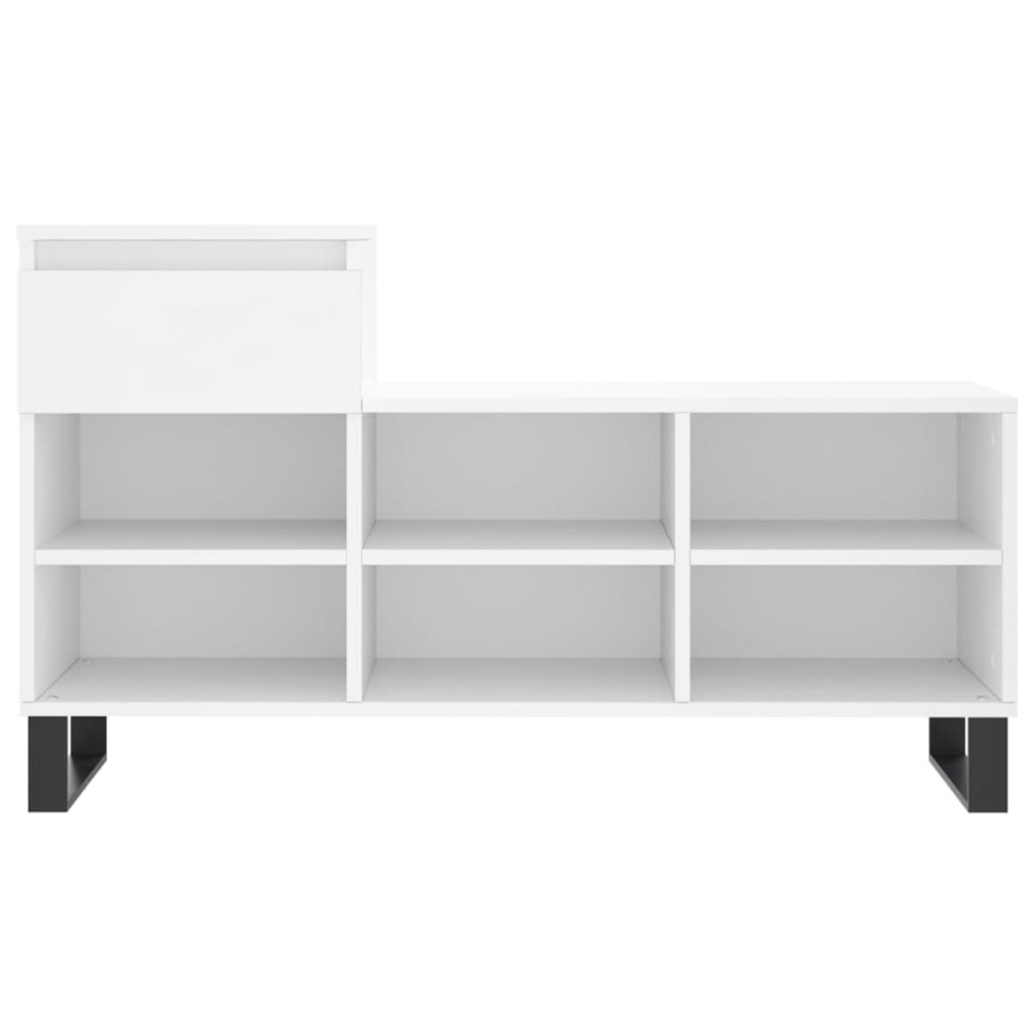 Mueble zapatero madera contrachapada blanco 102x36x60