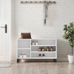Mueble zapatero madera contrachapada blanco 102x36x60 cm