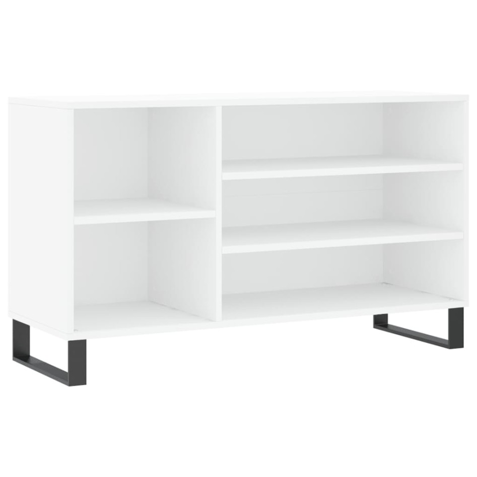 Mueble zapatero madera contrachapada blanco 102x36x60