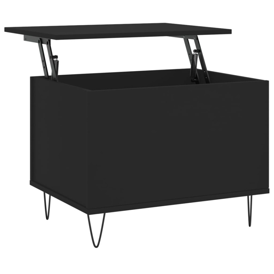 Mesa de centro madera contrachapada negro 60x44,5x45