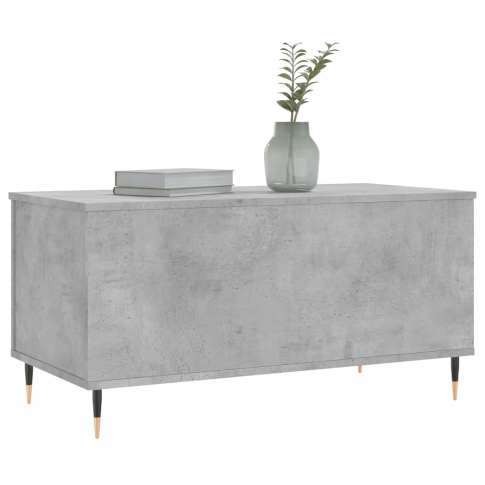 Mesa de centro madera contrachapada gris hormigón 90x44,5x45