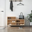 Mueble zapatero madera contrachapada roble Sonoma 102x36x60 cm