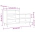 Mueble zapatero madera contrachapada roble Sonoma 102x36x60