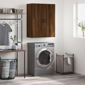 Armario de pared madera ingeniería roble marrón 69,5x34x90