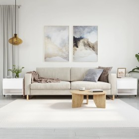 Mesas de centro 2 uds madera de ingeniería blanco 50x46x50