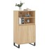 Aparador alto madera contrachapada color roble 60x36x110