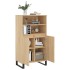 Aparador alto madera contrachapada color roble 60x36x110