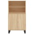 Aparador alto madera contrachapada color roble 60x36x110
