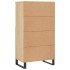 Aparador alto madera contrachapada color roble 60x36x110