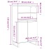 Aparador alto madera contrachapada color roble 60x36x110