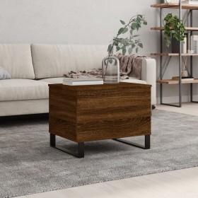 Mesa de centro madera contrachapada roble marrón 60x44,5x45