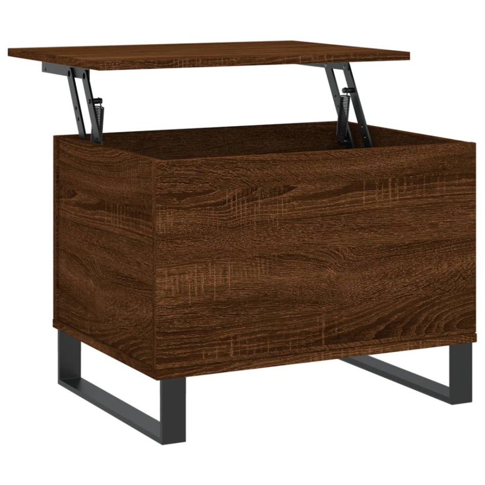 Mesa de centro madera contrachapada roble marrón 60x44,5x45