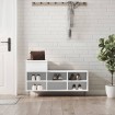 Mueble zapatero madera contrachapada blanco 102x36x60 cm