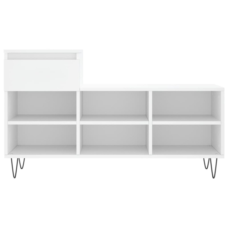 Mueble zapatero madera contrachapada blanco 102x36x60